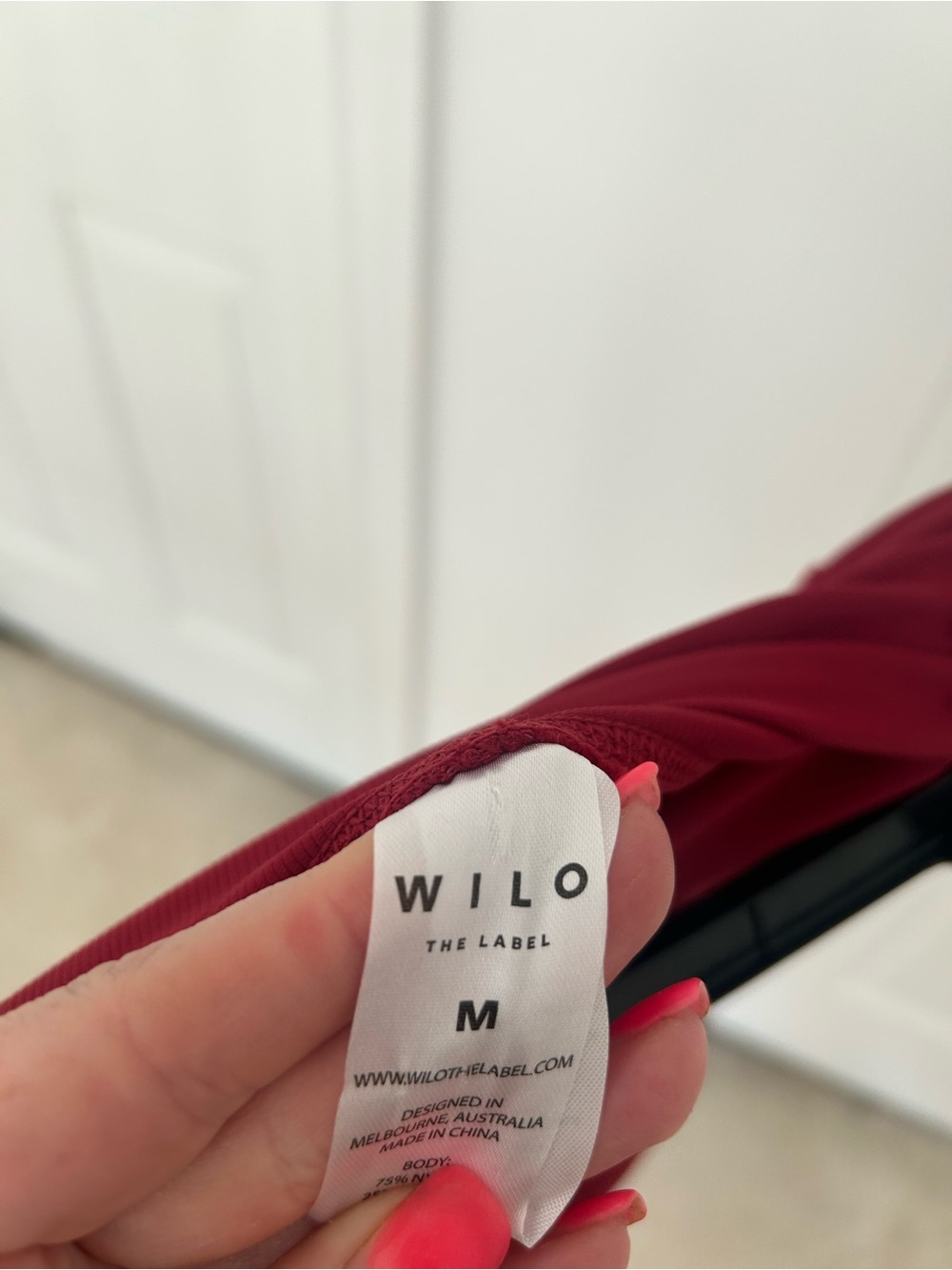 Women's High-Rise Red Bike Shorts - Picture 3 of 3